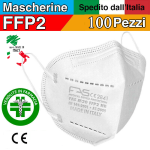 100 Mascherine Protettive FFP2 CE Senza Valvola Mascherina MADE IN ITALY